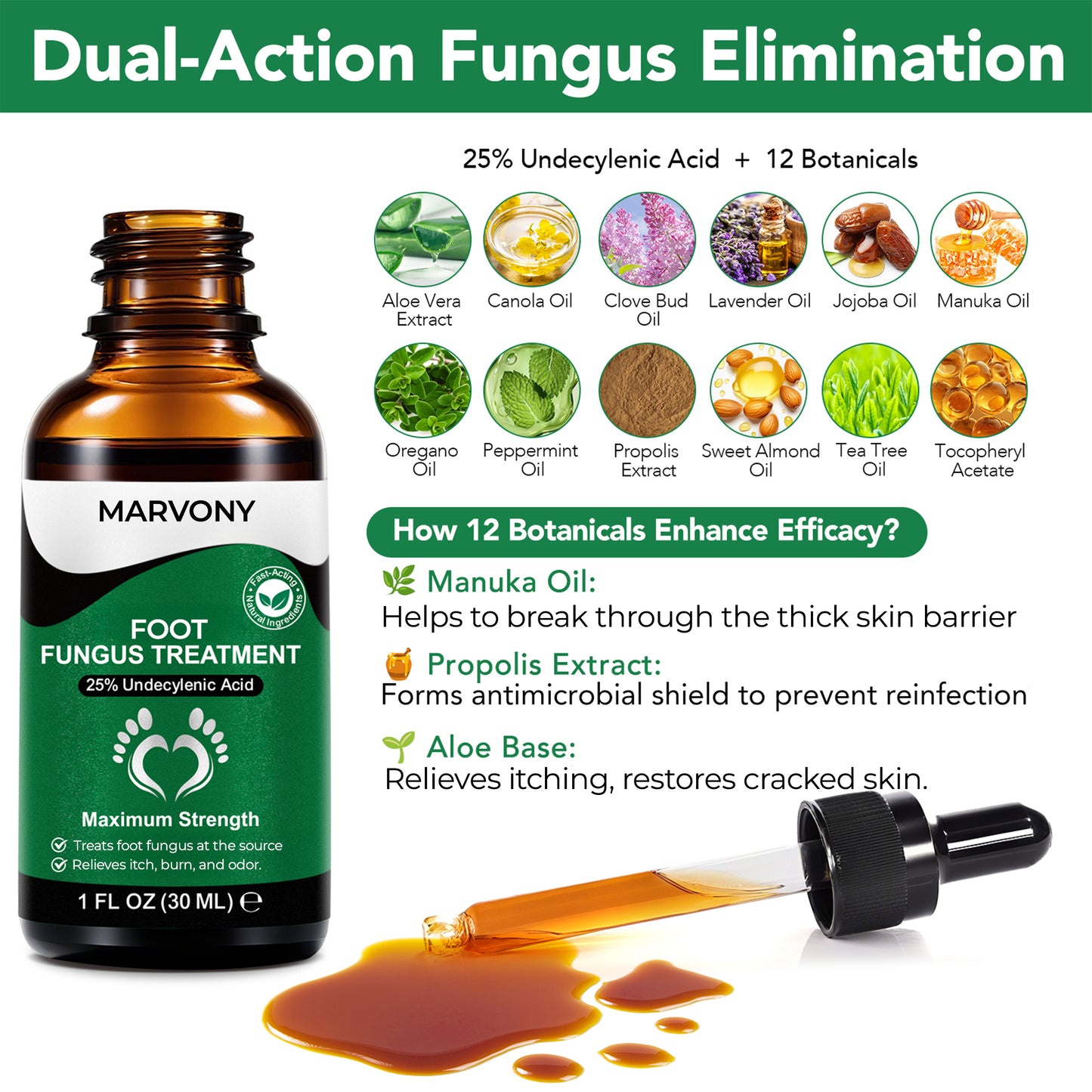 Powerful topical serum for stubborn foot fungus